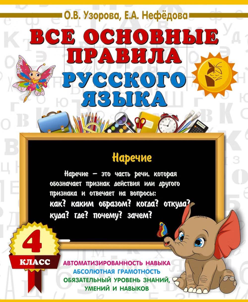 Все основные правила русского языка. 4 кл